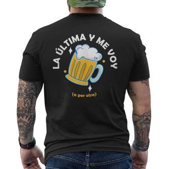 Frase Divertida La Última Cerveza Y Meoy In Mangas Camiseta Hombre Estampado Espalda - Regaloses