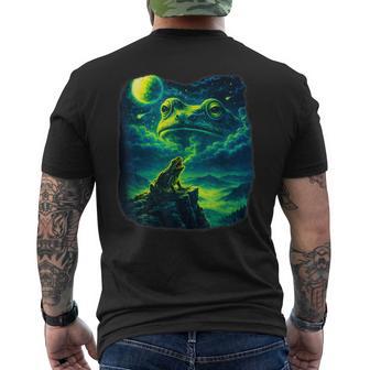 Frog Howling To Moon Frogs Howl At The Moon Parody Meme Men's T-shirt Back Print - Thegiftio UK