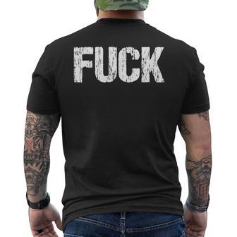 Fuck Con Diseño Desgastado De Grunge Para Regalo Con Blasfemias Camiseta Hombre Estampado Espalda - Regaloses