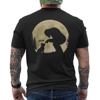 Fun Hand Boop Nose Bigfoot Sasquatch French Bulldog Dog Moon Men's T-shirt Back Print | Seseable UK