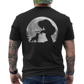 Fun Hand Boop Nose Bigfoot Sasquatch German Shepherd Moon Men's T-shirt Back Print - Thegiftio UK