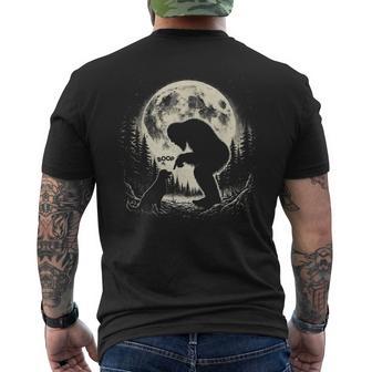 Fun Hand Boop Nose Labrador Bigfoot Sasquatch Full Moon Dog Men's T-shirt Back Print | Seseable UK