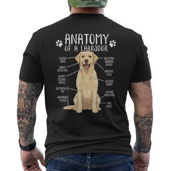 Anatomy Labrador Retriever Yellow Lab Dog Owner Men's T-shirt Back Print - Thegiftio UK