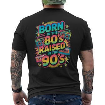 Born In 80 Raised In 90 Men's T-shirt Back Print - Thegiftio UK