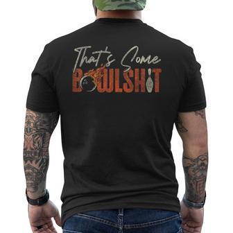 Bowling Pun That's Some Bowlshit Men's T-shirt Back Print - Thegiftio UK