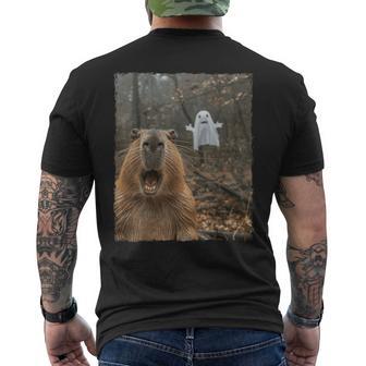 Capybara Halloween Men's T-shirt Back Print - Thegiftio UK
