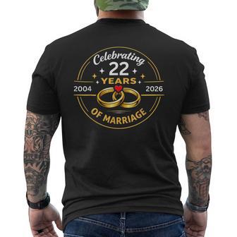 Celebrating 2004 22Nd Wedding Anniversary Men's T-shirt Back Print - Monsterry UK