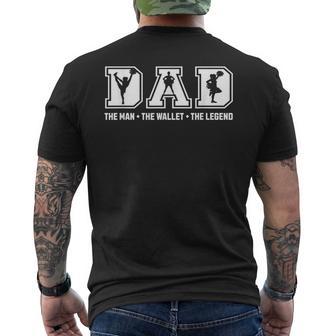 Cheer Dad Man Wallet Legend Cheerleader Fathers Day Men's T-shirt Back Print - Thegiftio UK