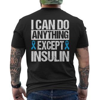 Diabeticupport Diabetes Concientización T1d Warrior Camiseta Hombre Estampado Espalda - Regaloses