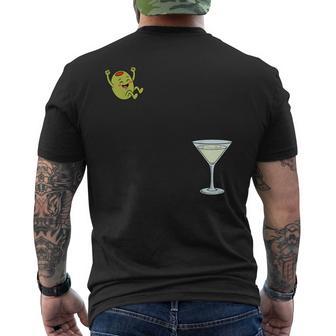 Dirty Martini Dive Olive Cocktail Drinking Bartender Men's T-shirt Back Print - Thegiftio UK