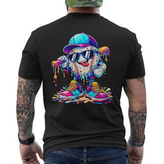 Dripping Drip Ice Tie Dye Cream Baseball Boy Kid Men's T-shirt Back Print - Thegiftio UK