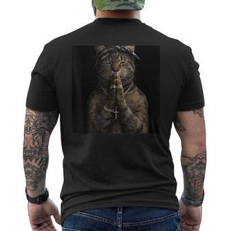 Gangster Cat Gen Z Retro Hip Hop Gangsta Cat Meme Men's T-shirt Back Print - Thegiftio UK