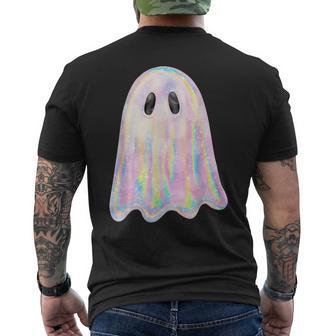 Ghost Trick Or Treat Spooky Season Happy Halloween Men's T-shirt Back Print - Thegiftio UK
