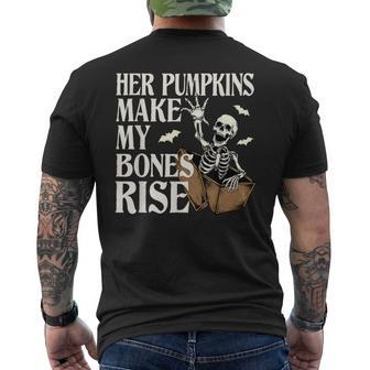 He Likes My Pumpkins & Her Pumpkins Make My Bones Rise Men's T-shirt Back Print - Thegiftio UK