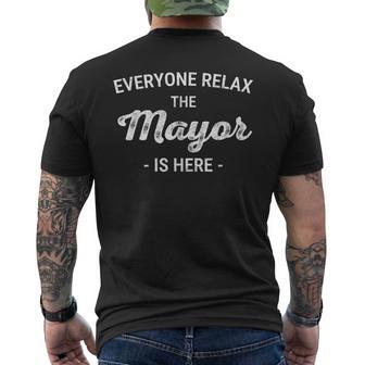 Mayor Mayor Mayor Mayor T Mayor Retirement Mayor New J Men's T-shirt Back Print - Thegiftio UK