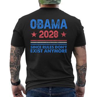 Obama 2028 Since Rules Don't Exist Anymore Satire Men's T-shirt Back Print | Seseable UK