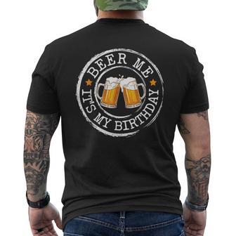 Party Drinking Beer Beer Me It's My Birthday Men Men's T-shirt Back Print | Seseable UK