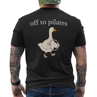 Pilates Goose Off To Pilates Ring Grip Socks Humor Men's T-shirt Back Print - Thegiftio UK