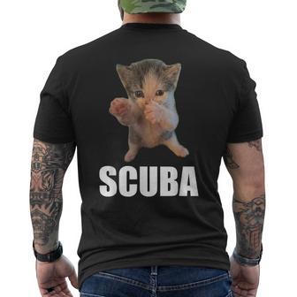 Scuba Cat Meme Cute Dancing Kitten Men's T-shirt Back Print - Thegiftio UK