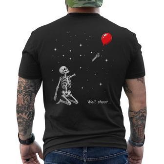 Well Shoot Skeleton Lost Balloon Halloween Ghost Meme Men's T-shirt Back Print | Seseable UK