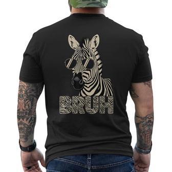 Zebra With Sunglasses Boys Animal Print Zebra Bruh Men's T-shirt Back Print | Seseable UK