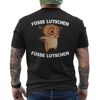 Füsse Lutschen Füsse Lutschen X Affe Koboldmaki T-Shirt mit Rückendruck - Geschenkecke