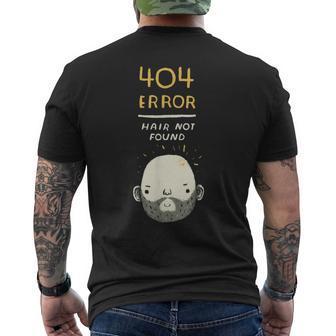 Fuuny 404 Error Pelo No Encontrado Calva Camiseta Hombre Estampado Espalda - Regaloses
