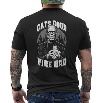 Gatito Fats Good Fire Bad Divertido Amante De Los Gatos De Frankenstein Camiseta Hombre Estampado Espalda - Regaloses
