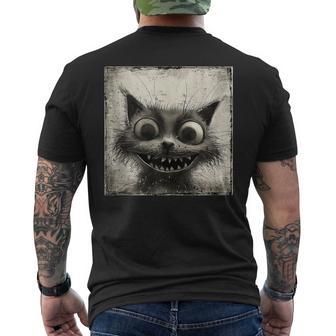 Gato Loco Gatos Graciosos Graciosos In Mangas Camiseta Hombre Estampado Espalda - Regaloses