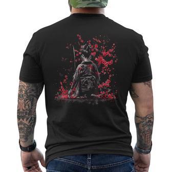 Geisha Japonaiseamouraï Japonaiseakura Fleur De Cerisier T-shirt imprimé au dos - Cadeauxyz