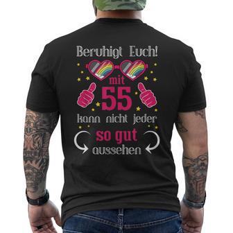 Geschenk 55 Geburtstag Frau 55 Jahre 55 Geburtstag T-Shirt mit Rückendruck - Geschenkecke