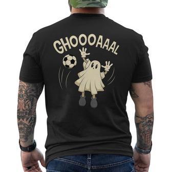 Ghoooaaal Halloween Soccer Player Scary Ghost Trick Or Treat Men's T-shirt Back Print - Thegiftio UK
