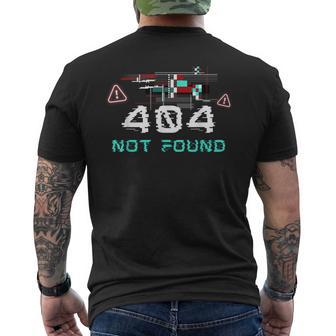 Glitch Error 404 Request Not Found Coding Programmer Costume Men's T-shirt Back Print - Thegiftio UK