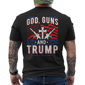 God Guns And Trump Donald Trump Admitedor Regalos In Mangas Camiseta Hombre Estampado Espalda - Regaloses