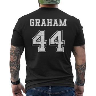 Graham Vintage Jersey Text Graphic Number 44 For Sport Men's T-shirt Back Print - Thegiftio UK