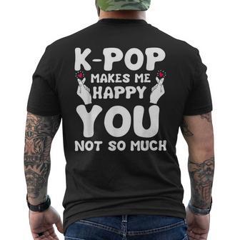 Gran Regalo De K-Pop Fan K-Drama Kpop Me Hace Feliz Camiseta Hombre Estampado Espalda - Regaloses