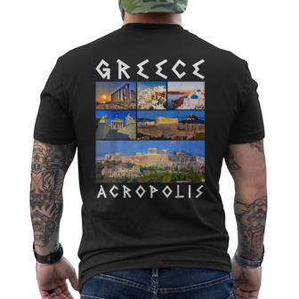 Greece Acropolis Greek Souvenir Men's T-shirt Back Print - Thegiftio UK