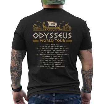 Greek Mythology Odysseus World Tour Ancient Greece History Men's T-shirt Back Print - Thegiftio UK