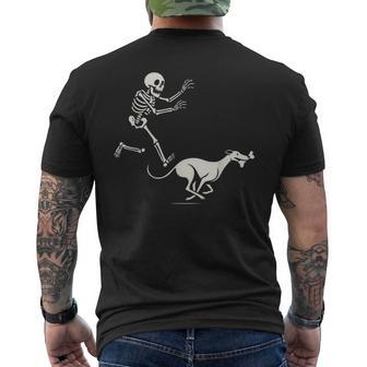 Greyhound Skeleton Running Spooky Halloween Men's T-shirt Back Print - Thegiftio UK