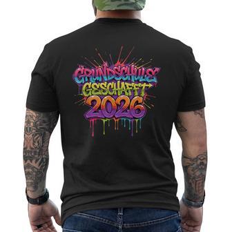Grundschule Geschafft Abgänger Grundschule Abschluss 2026 T-Shirt mit Rückendruck - Geschenkecke