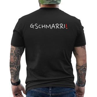 Gschmarri Fränggisch Fränkisch Lustige Franken T-Shirt mit Rückendruck - Geschenkecke