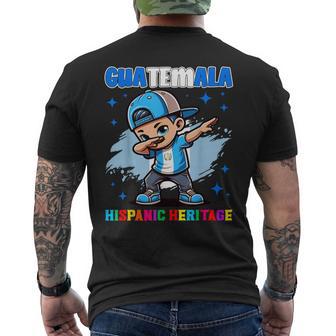 Guatemala Dabbing Kid Hispanic Heritage Celebration For Kids Men's T-shirt Back Print - Thegiftio UK