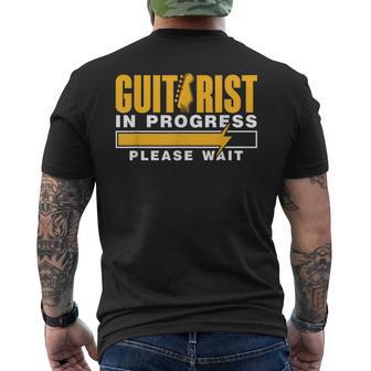 Guitariste En Courseuillez Patienter Guitares Guitare T-shirt imprimé au dos - Cadeauxyz