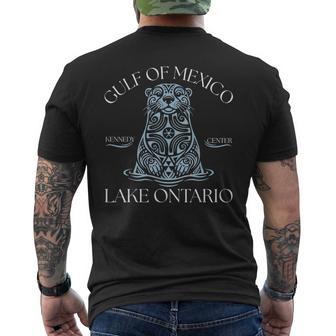 Gulf Of Mexico Kennedy Center Lake Ontario Vintage Retro Men's T-shirt Back Print - Thegiftio UK
