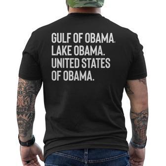 Gulf Of Obama Lake Obama United States Men's T-shirt Back Print - Thegiftio UK