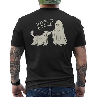 Halloween Boop Ghost Dog Spooky Season Dog Lover Men's T-shirt Back Print - Thegiftio UK