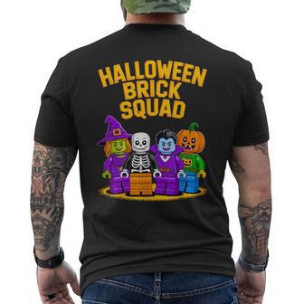 Halloween Brick Squad Costume Master Builder Blocks Building Men's T-shirt Back Print - Thegiftio UK