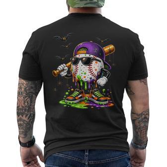 Halloween Drip Baseball Lifestyle Mascot Boys Kids Men's T-shirt Back Print - Thegiftio UK