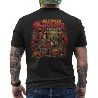 Halloween Horror Nights Retro 90S Tv Vhs Vintage Spooky Men's T-shirt Back Print - Thegiftio UK