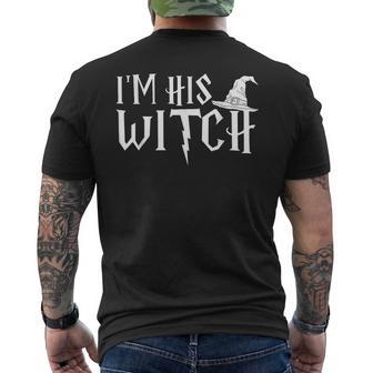 Halloween I'm His Witch Matching Costume For Couples Men's T-shirt Back Print - Thegiftio UK